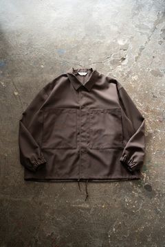 【25AW】モヘア混シャツジャケット(DARK BROWN)