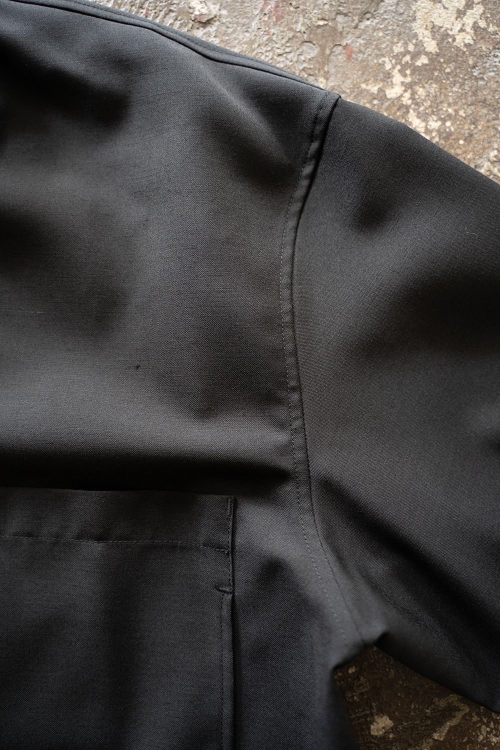 【25AW】モヘア混シャツジャケット(INK BLACK)