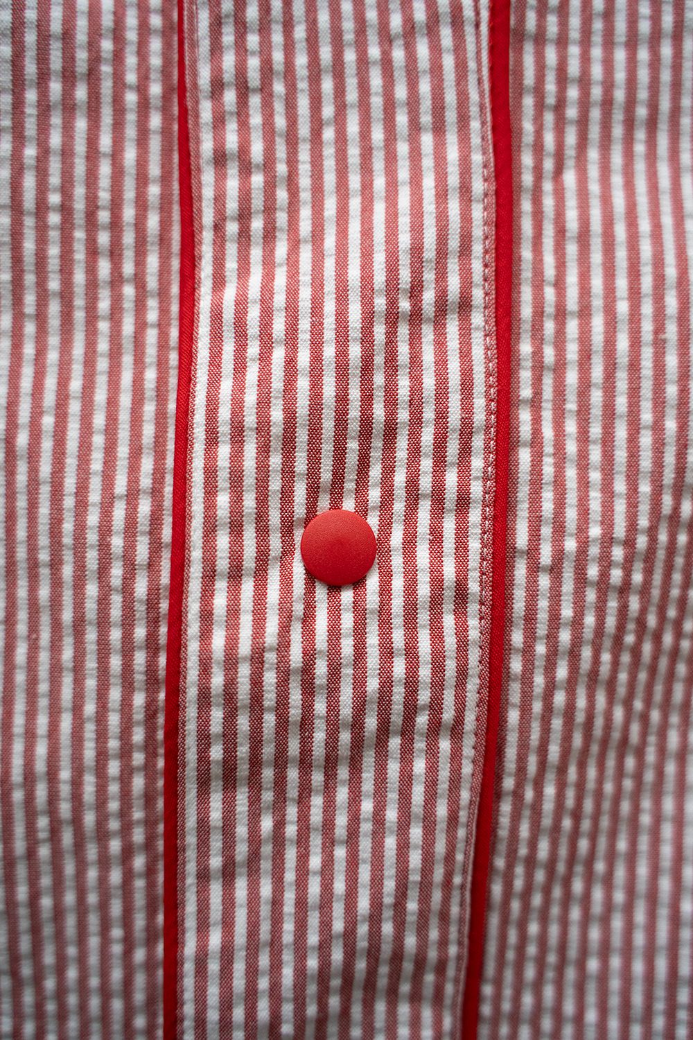 【25SS】"nite game"pajama(seersucker RED STRIPE)【ユニセックス】【セットアップ】