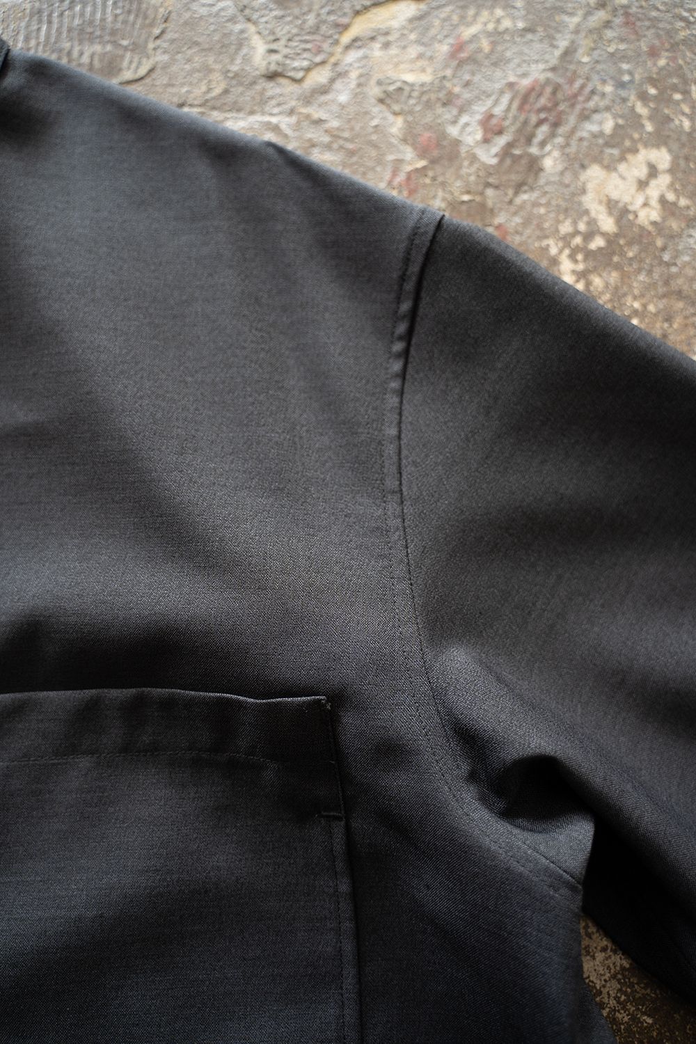 【ラスト1点】【25AW】モヘア混シャツジャケット(CHARCOAL)