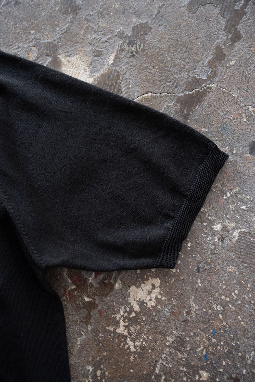 【26SS】和紙混12GラグランスリーブニットTee(INK BLACK)