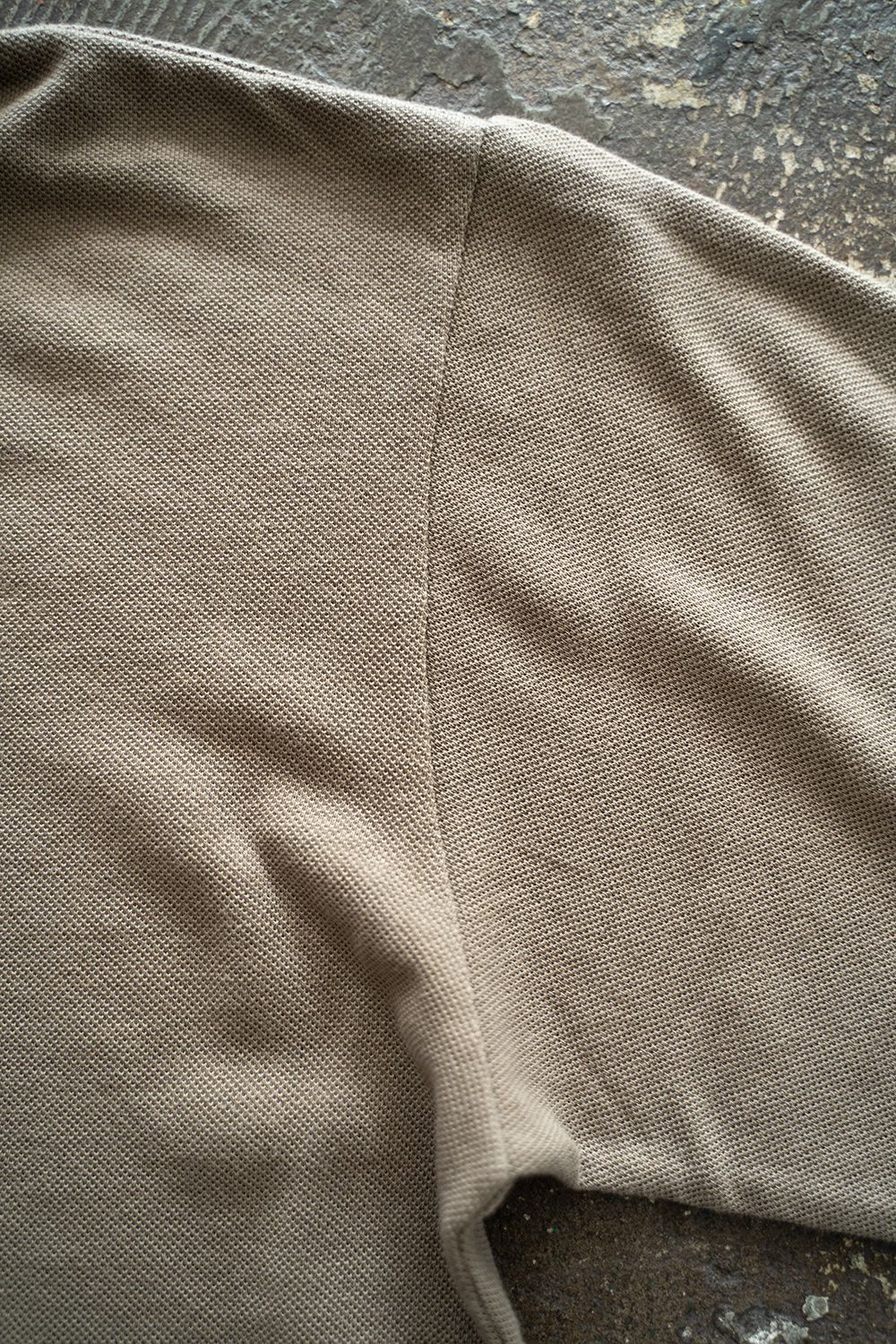 【ラスト1点】【22SS】スビンコットン40//-吊りカノコポロシャツ(DARK BEIGE)