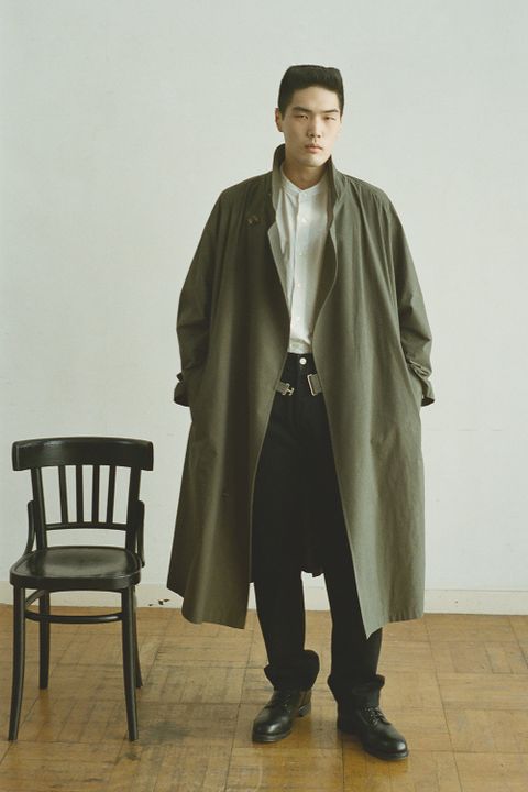 【ラスト1点】【21SS】スビンコットンタイプライタータイロッケンコート(CHARCOAL GRAY)