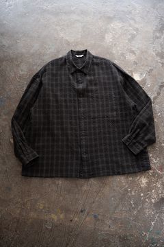 【ラスト1点】【26SS】Overdyed Seersucker Check Shirt(GREY CHECK)
