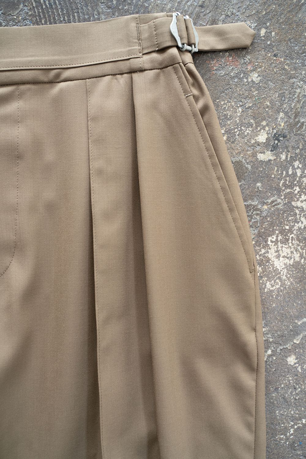 SAYATOMO - 【23SS】2-Tack Wool Tropical Trousers/2タックウール