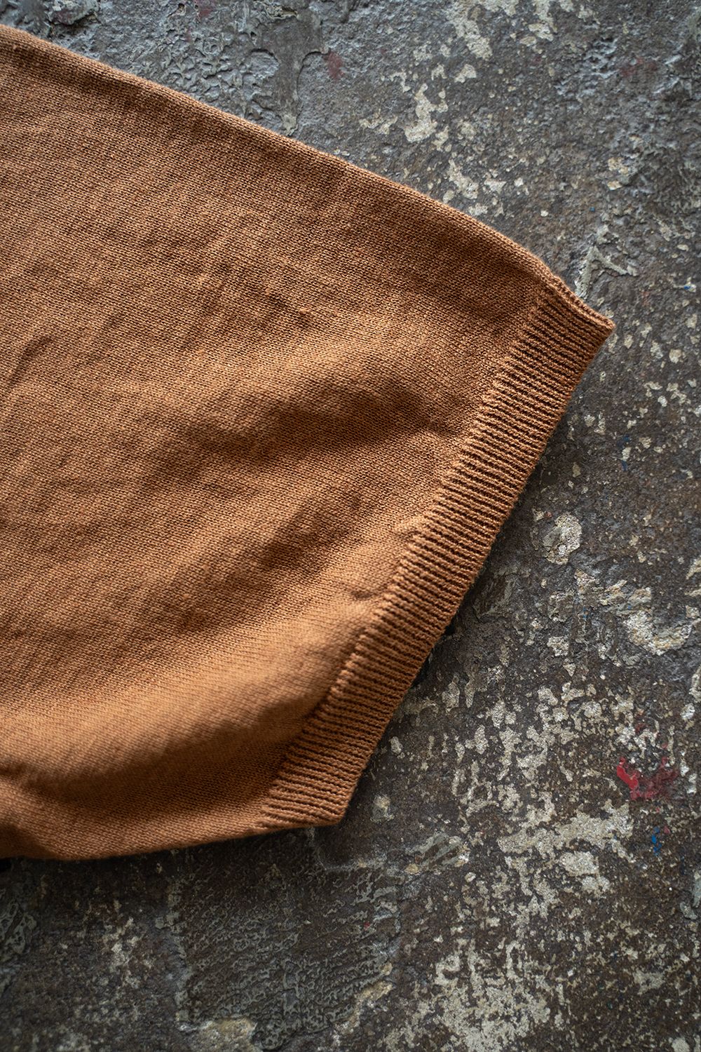 【ラスト1点】【25SS】リネン×コットンニットTee(BRICK)