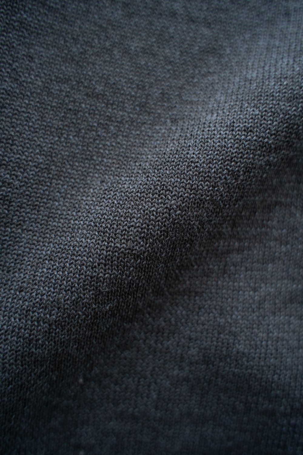 【ラスト1点】【25SS】綿×ポリエステル×リネン12GサドルスリーブニットTee(DUSTY BLUE)