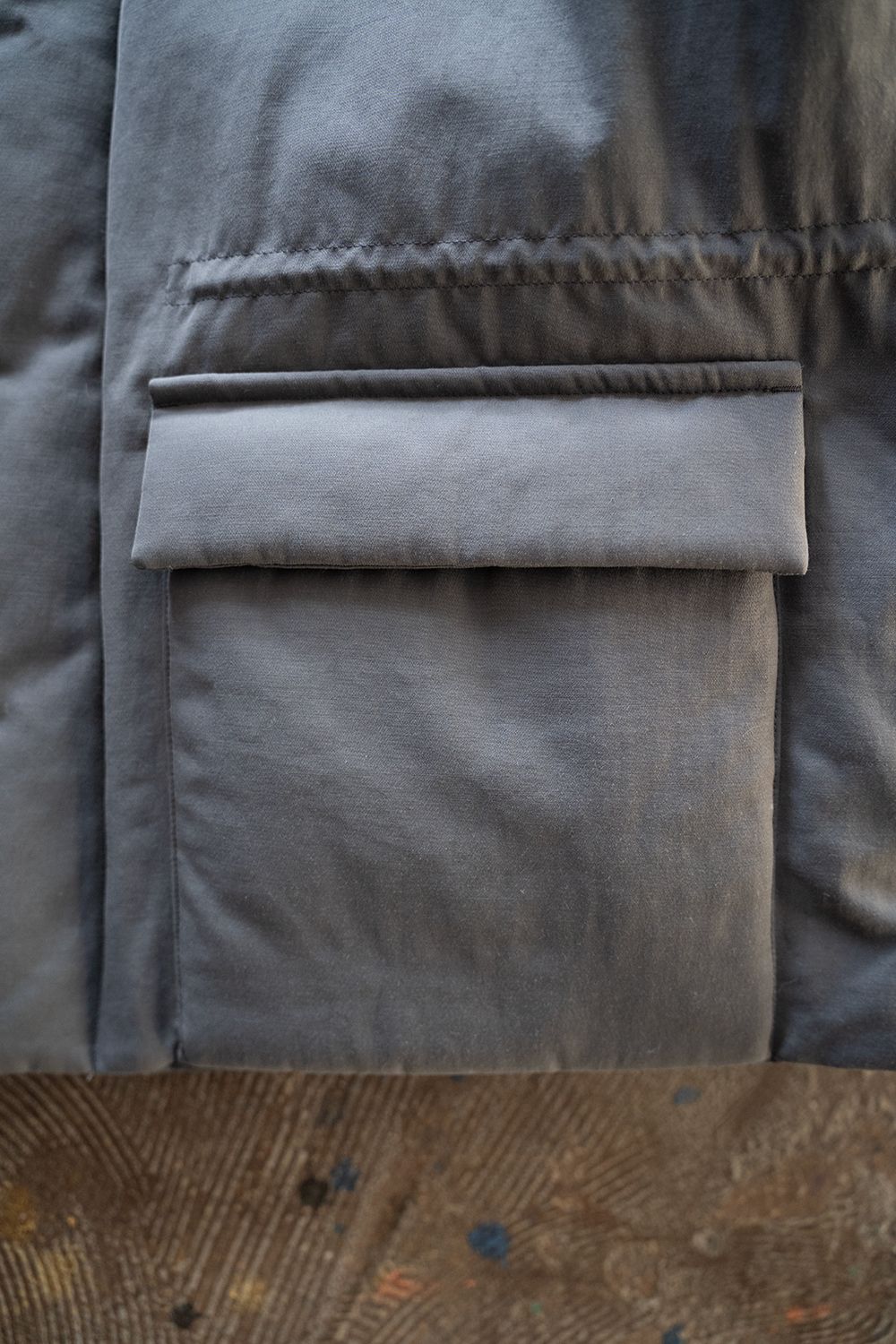 【25AW】強撚ナイロンダウンブルゾン(SLATE GRAY)