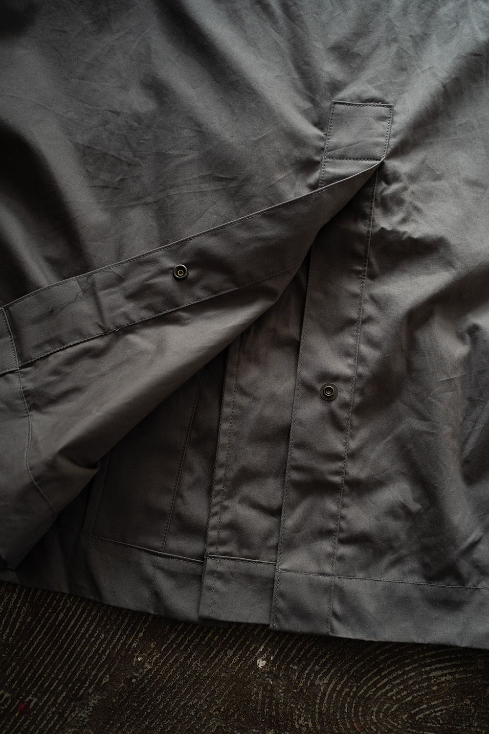 【24AW】撥水コットンウェザーステンカラーコート(SLATE GRAY)