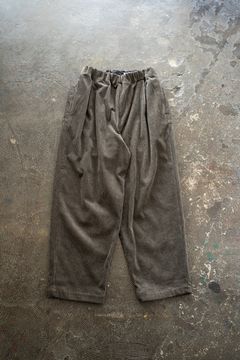 【25AW】綿×レーヨンコーデュロイイージーパンツ(KHAKI BROWN)