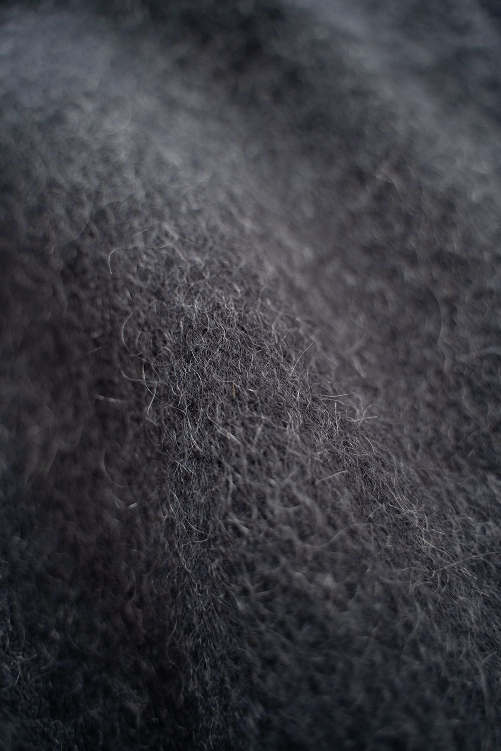 【25AW】Mohair Shaggy Long Jacket/モヘアシャギーロングジャケット(CHARCOAL)