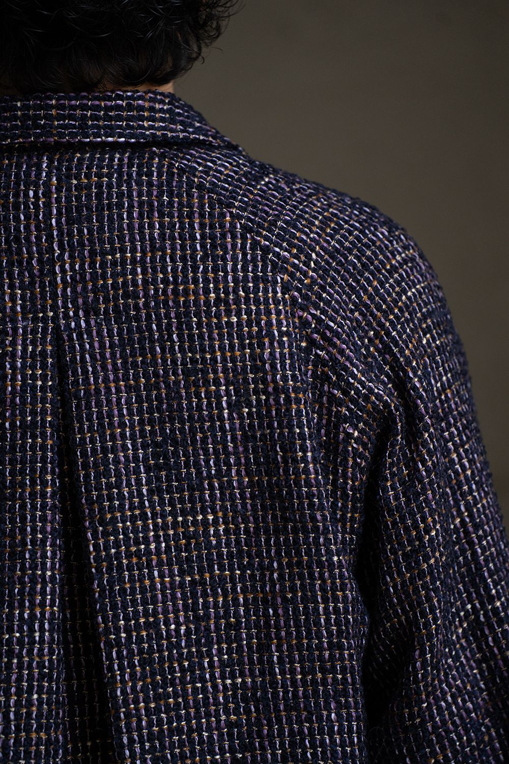 【ラスト1点】【24AW】Loop Tweed Short Jacket/ループツイードショートジャケット(PURPLE)