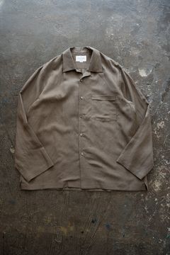 【26SS】セルロース×ラミーオープンカラーシャツ(MOCHA BEIGE)