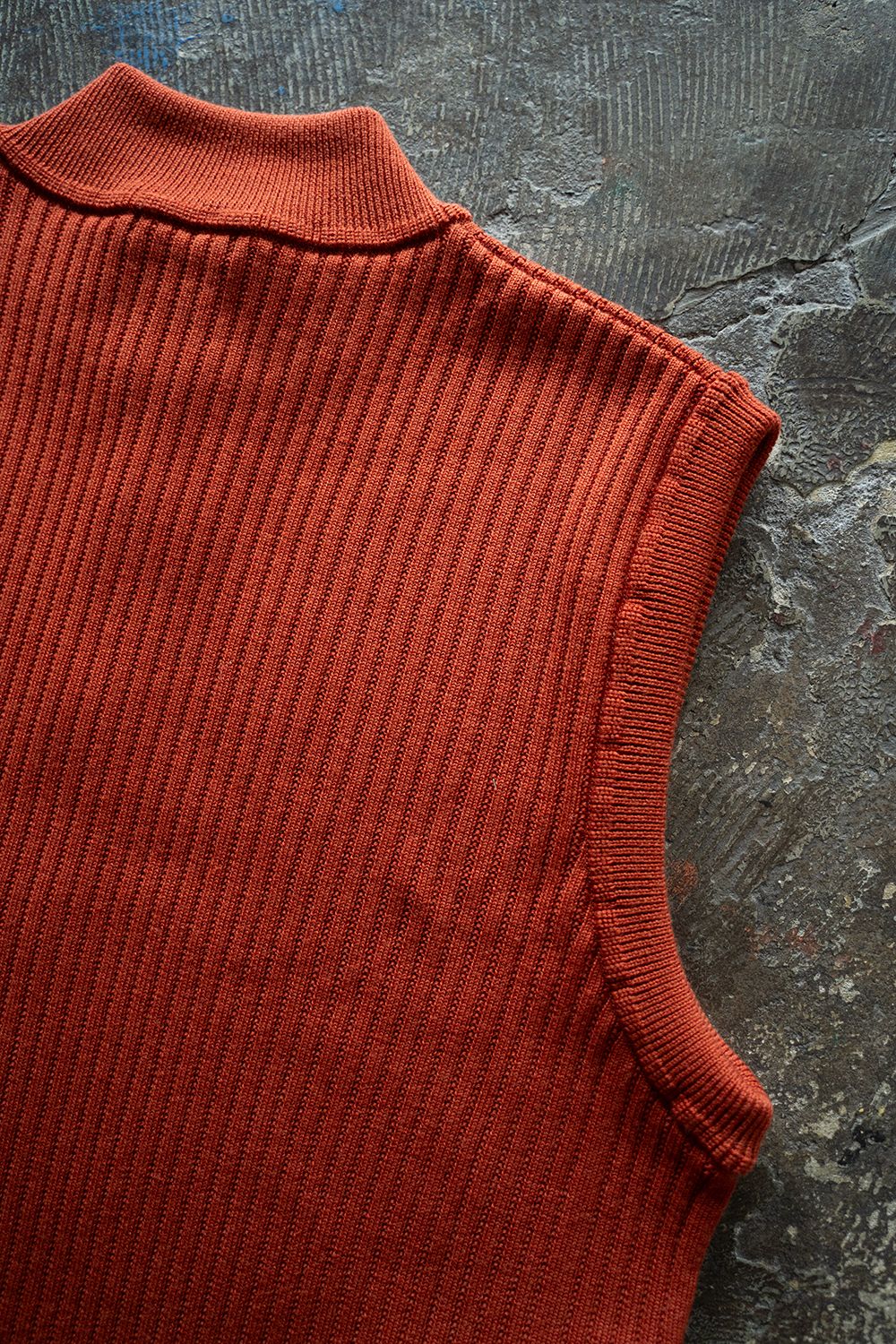 【ラスト1点】Mizore Drivers Knit Vest(ORANGE)