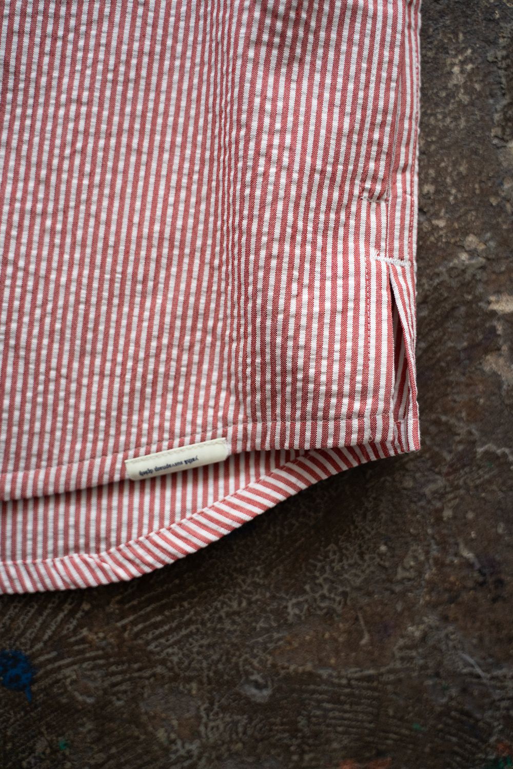 【25SS】"nite game"pajama(seersucker RED STRIPE)【ユニセックス】【セットアップ】