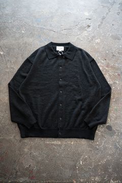 【25AW】エクストラキッドモヘア12Gニットカーディガン(BLACK)
