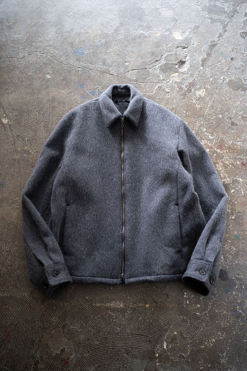 【25AW】Mohair Shaggy Zip Jacket/モヘアシャギージップジャケット(CHARCOAL)