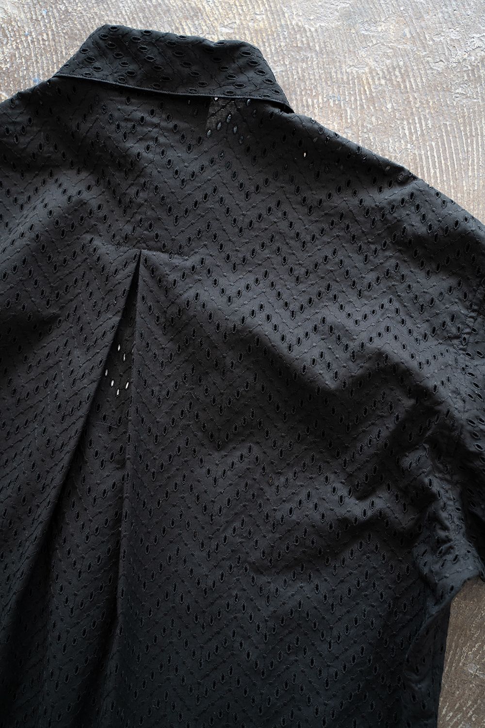 【ラスト1点】【24SS】Lawn Lace Shirt/ローンレースシャツ(BLACK)