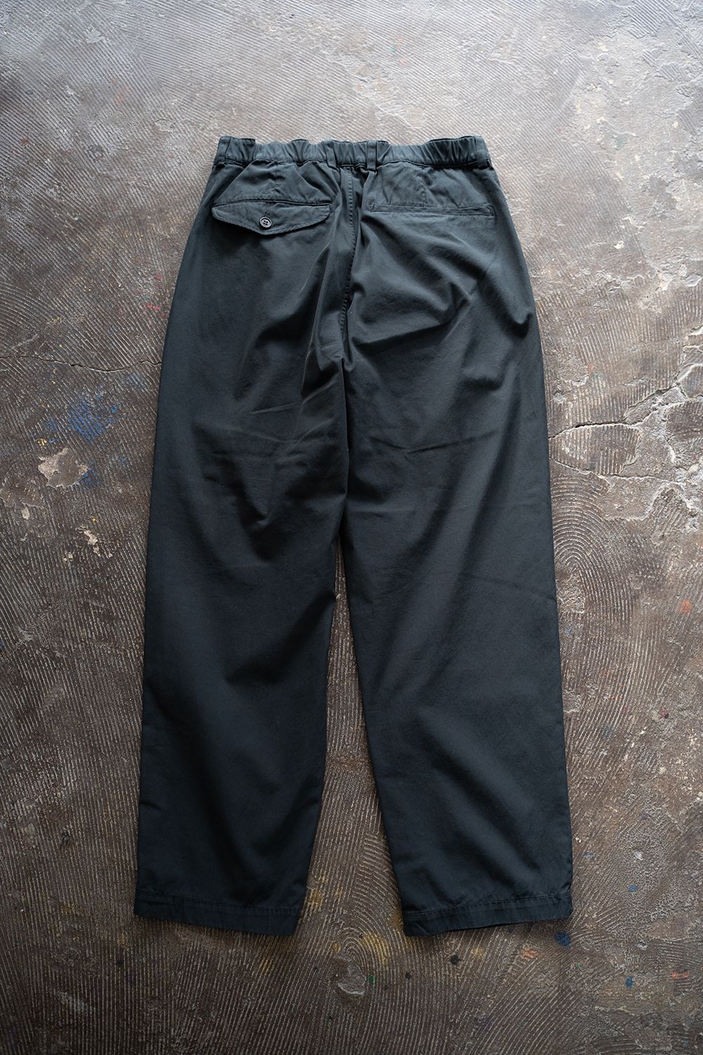 【ラスト1点】【24SS】ガーメントダイ4タックイージーパンツ(BLACK NAVY)