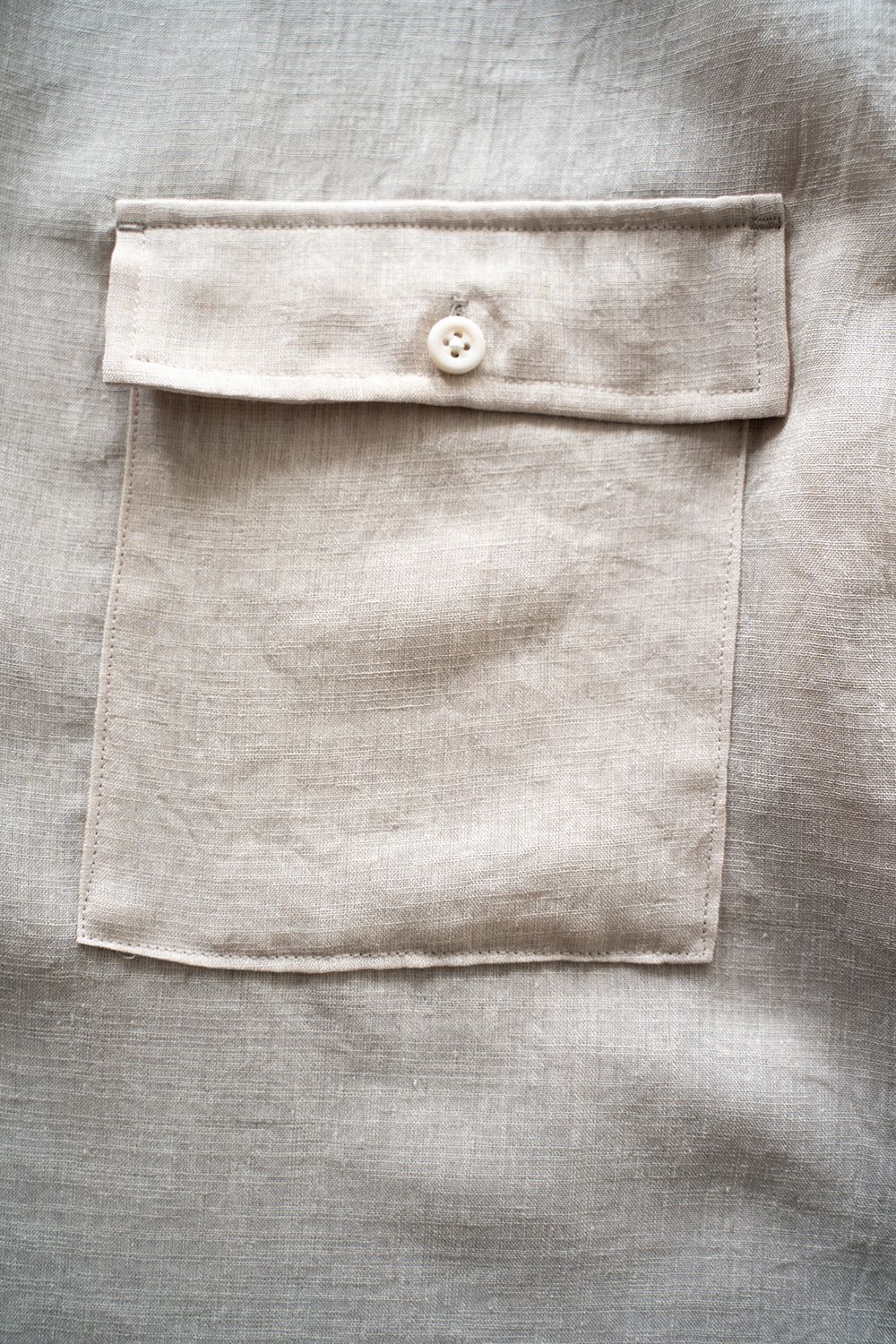 【ラスト1点】【22SS】Sheer Band Collar Shirt/シアーバンドカラーシャツ(ECRU)