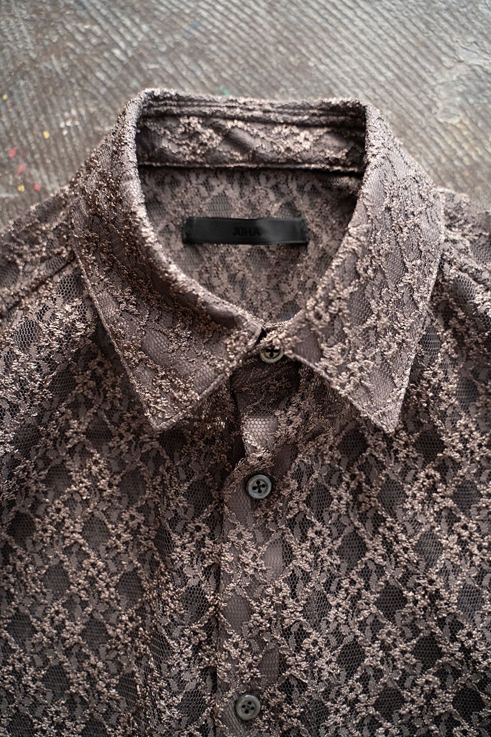 juha - 【ラスト1点】【24SS】Russell Lace L/S Shirt/ラッセルレース