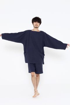 【ラスト1点】【23SS】"nice boat."pajama【セットアップ】(LINEN COTTON NAVY)