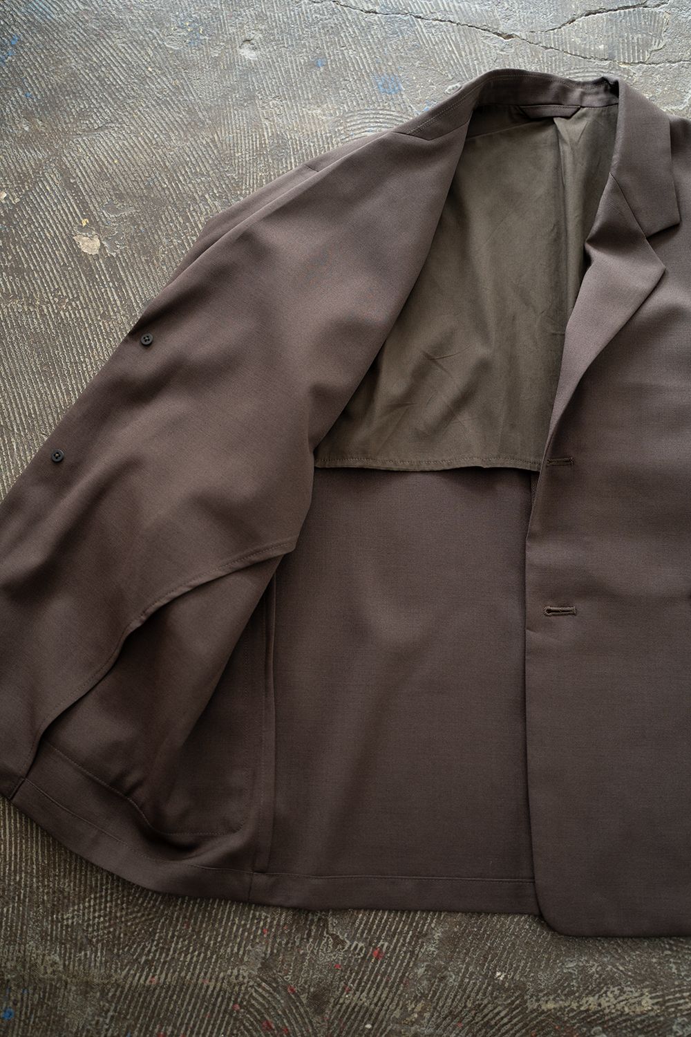 【25AW】モヘア混2Bジャケット(DARK BROWN)