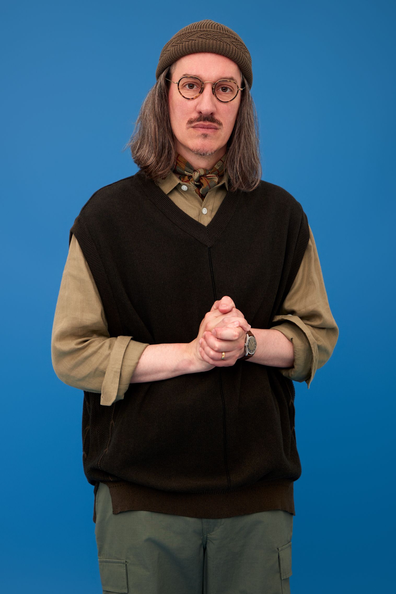 YASHIKI - 【ラスト1点】【25SS】Yozora V-neck Vest(BROWN) | Salty