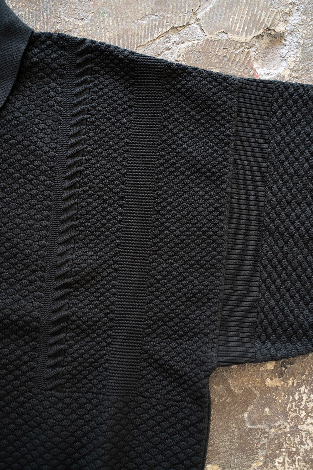 YASHIKI - 【ラスト1点】【24AW】Sekka Knit Polo(BLACK) | Salty YASHIKI - 【ラスト1点】【24AW】Sekka Knit Polo(BLACK) | Salty