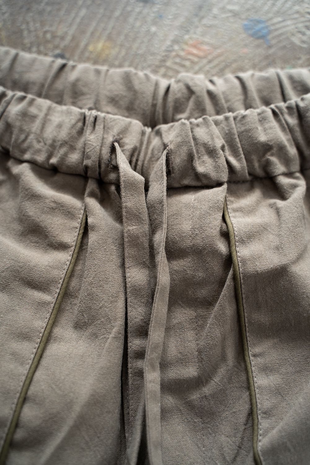【ラスト1点】"square"pajama washed cotton(MOSS GRAY)【ユニセックス】【セットアップ】