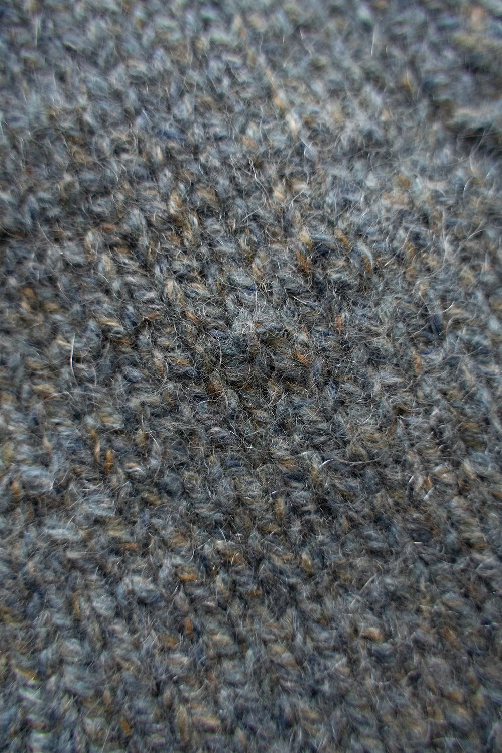 【ラスト1点】yak/lambs multi ply HAND KNITTING yoke top crew neck sweater(FADE BLUE)