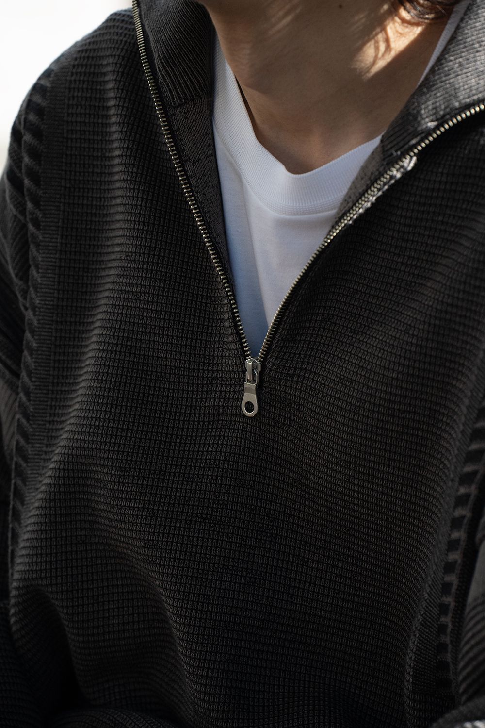 【ラスト1点】【25AW】Fuyushigure Half Zip Knit(BLACK)