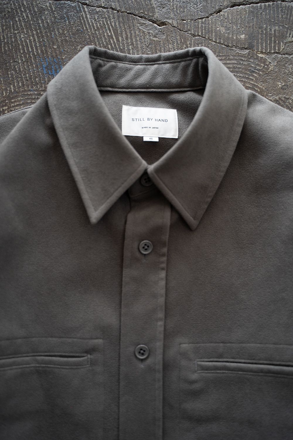 【25AW】フェイクスウェードシャツブルゾン(GREY)