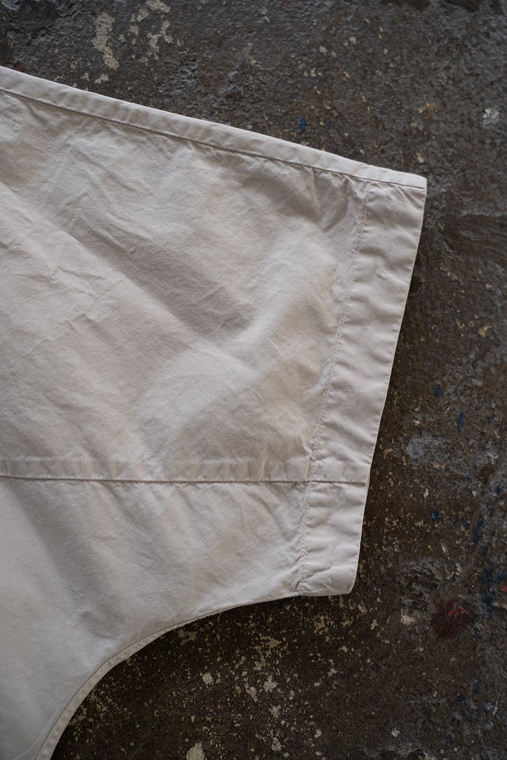 【ラスト1点】【23SS】シルク混半袖ヨークスリーブシャツ(LIGHT GRAY)