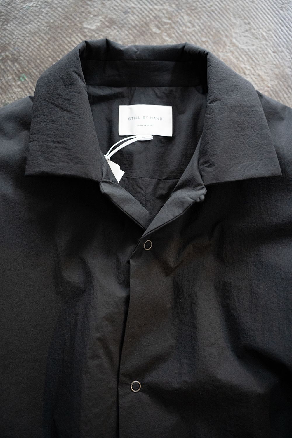 【ラスト1点】【25AW】シンサレートオープンカラーシャツブルゾン(BLACK)