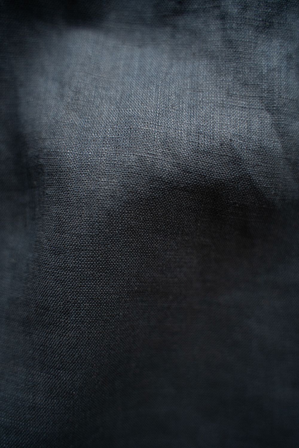 【ラスト1点】【24SS】リネンバンドカラーシャツ(NAVY)