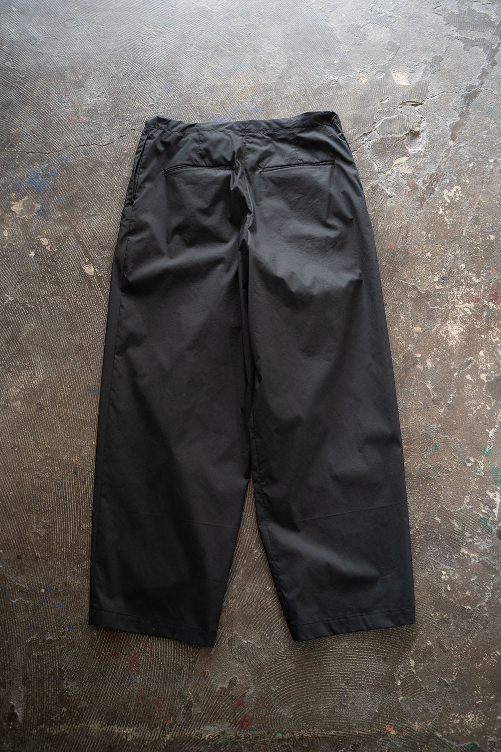 【ラスト1点】【25SS】T400 T/C Type-W Gathered Pants/T400 T/C タイプライターギャザードパンツ(BLACK)