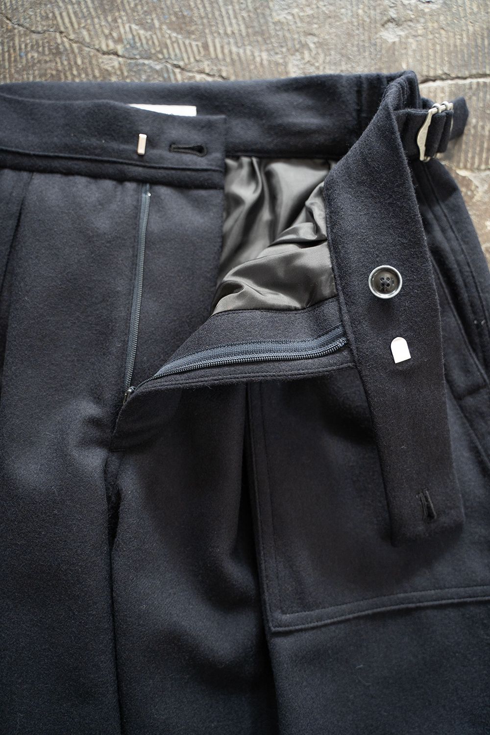 【ラスト1点】2-Tack Flannel Baker Pants/2タックフランネルベイカーパンツ(NAVY)