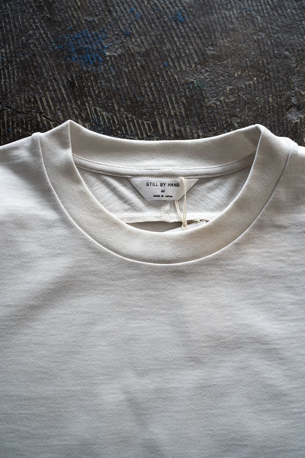 【ラスト1点】【22SS】オーガニックスビンコットンスプリットヨークTシャツ(LIGHT GRAY)