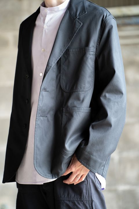 【ラスト1点】スビンコットンギャバジンジャケット(NAVY)