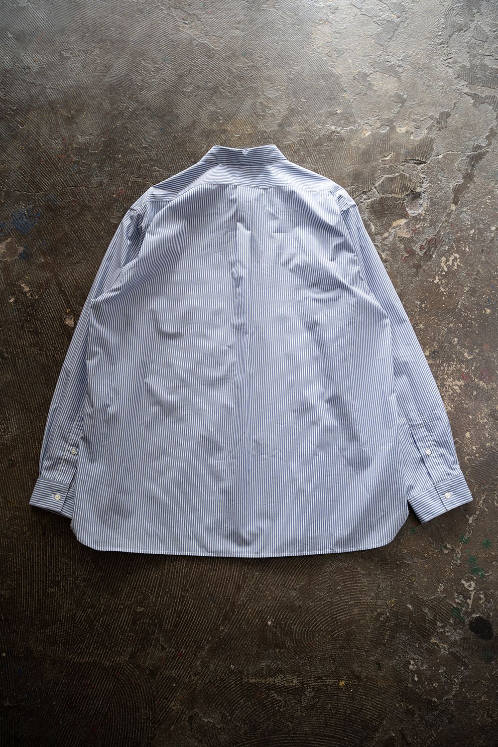 【ラスト1点】【24AW】ブロードレギュラーカラーシャツ(BLUE STRIPE)