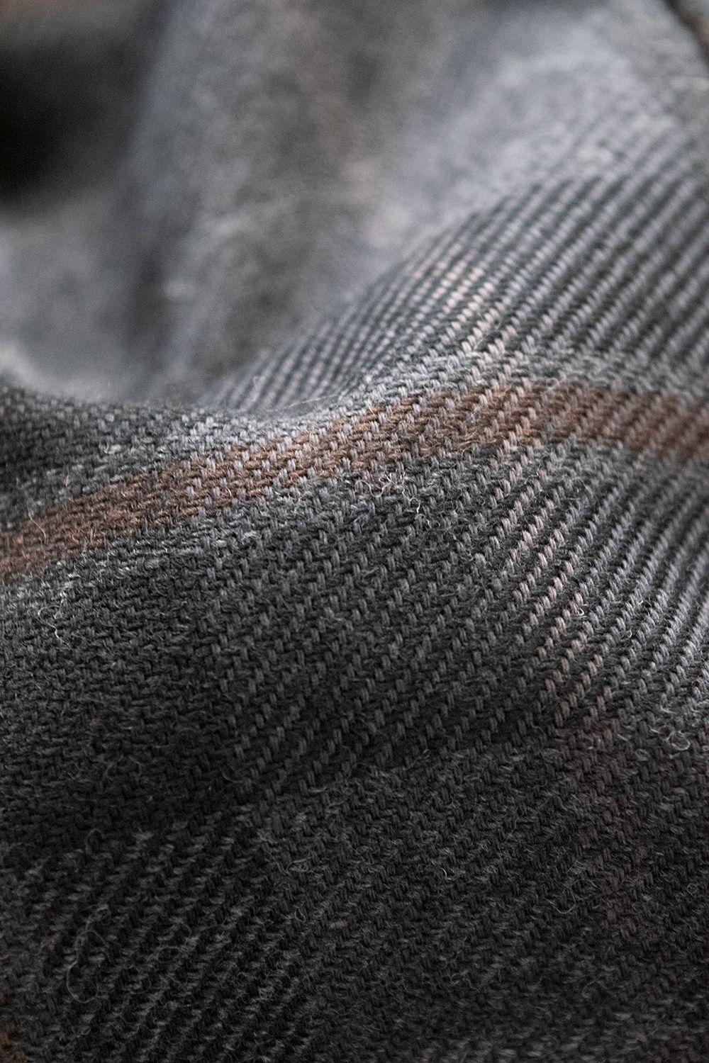 【ラスト1点】【20AW】C/W Plaid Double Tuck Pants(BROWN)