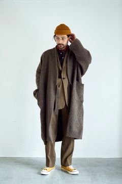 【ラスト1点】【22AW】Hoko Knit Coat(MOCHA)