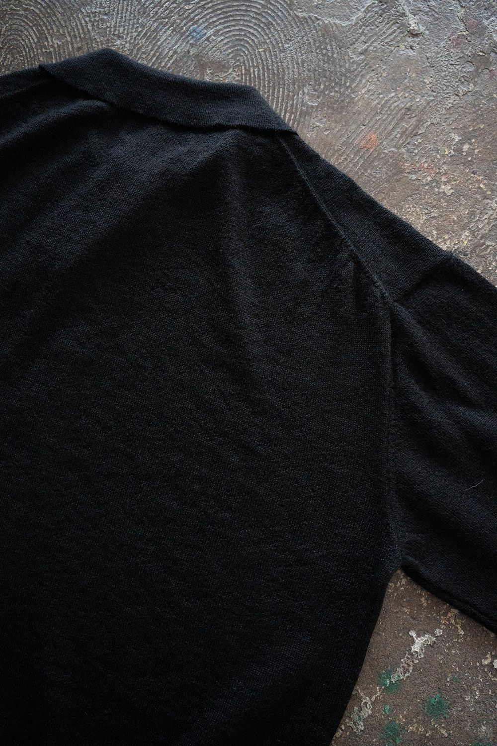 【25AW】エクストラキッドモヘア12Gニットカーディガン(BLACK)