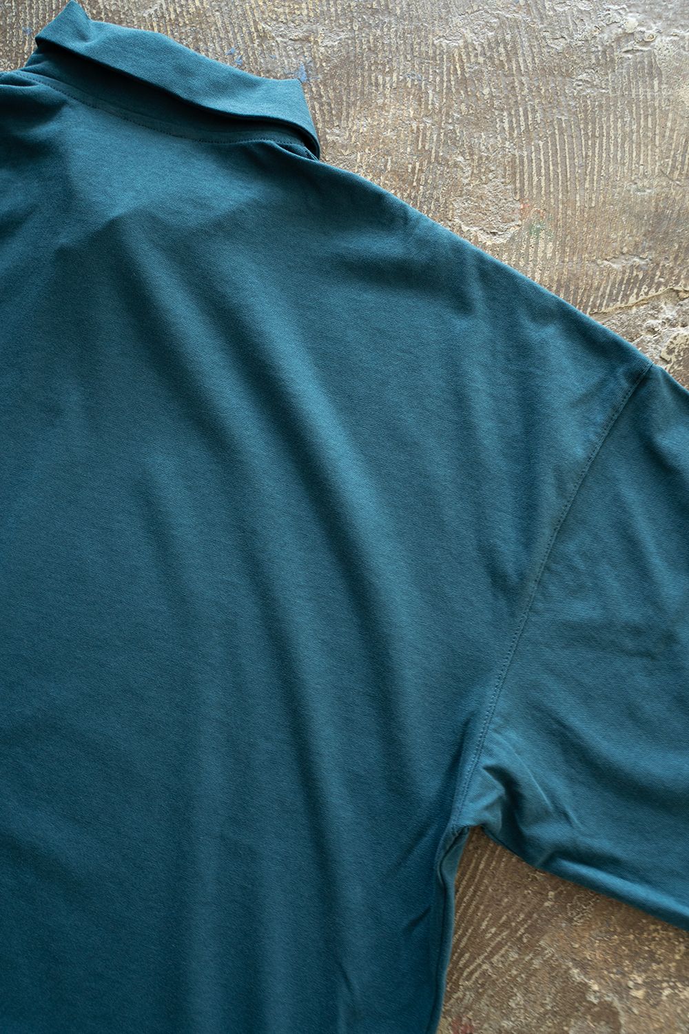 【ラスト1点】【25SS】強撚コットンポロカットソー(TEAL BLUE)