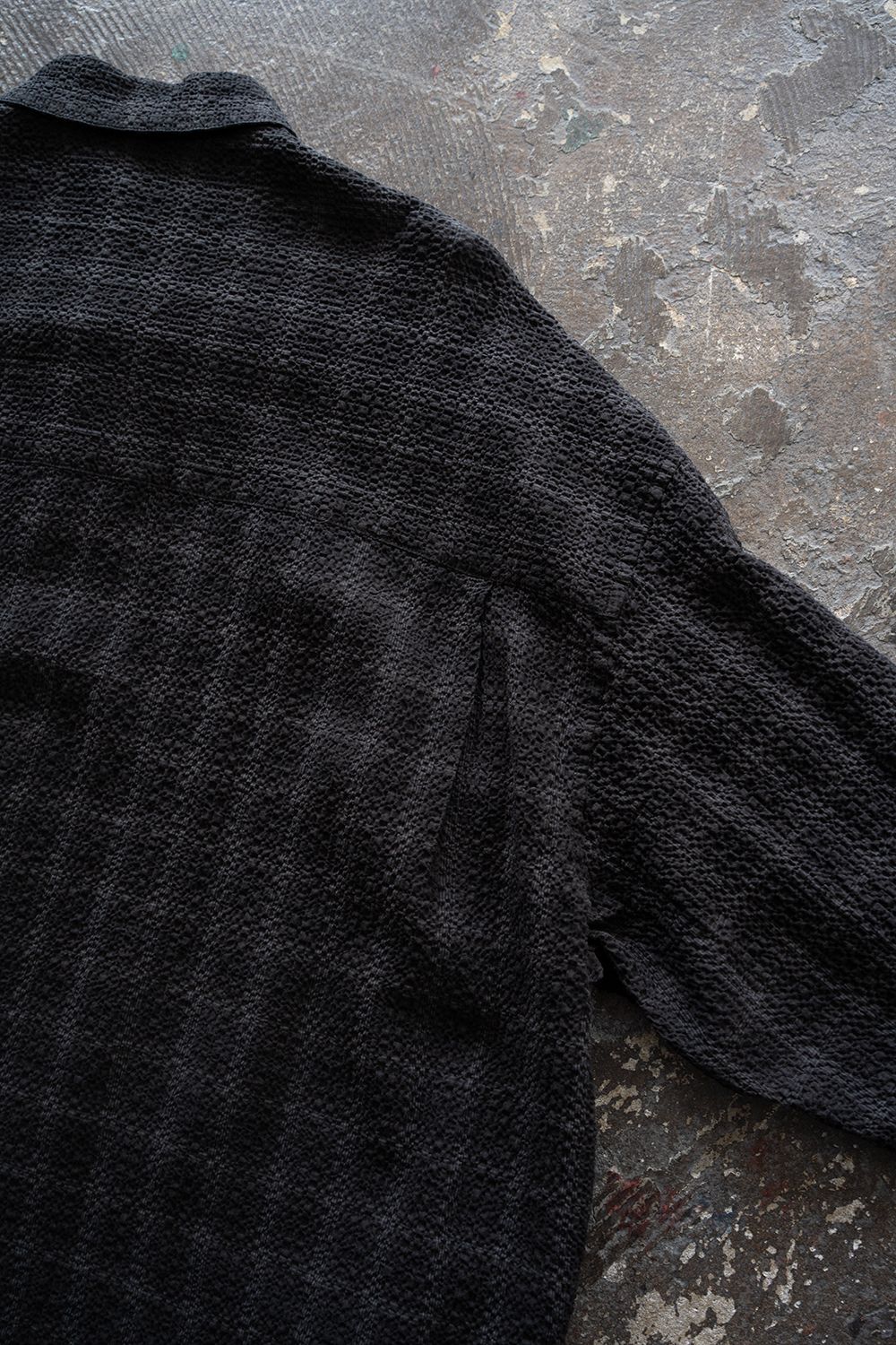 【ラスト1点】【26SS】Overdyed Seersucker Check Shirt(GREY CHECK)