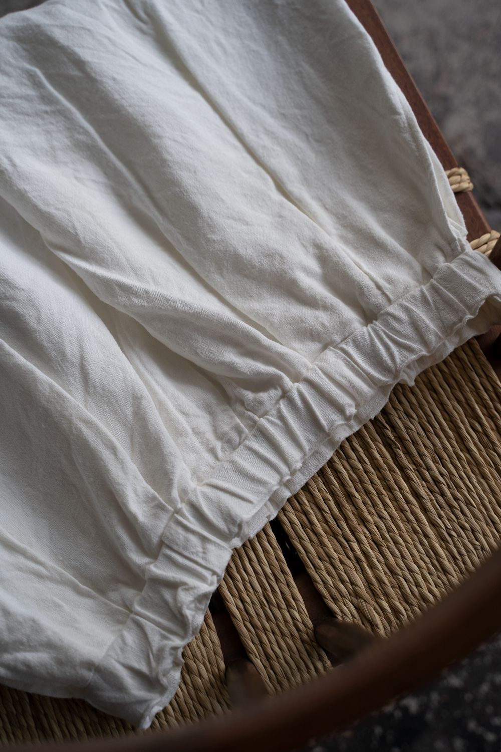 起毛大麻パンツ(白)