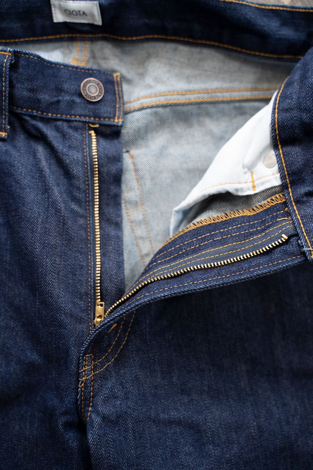 【ラスト1点】インディゴスビンコットン13.5ozテーパードデニム(ONE WASH)