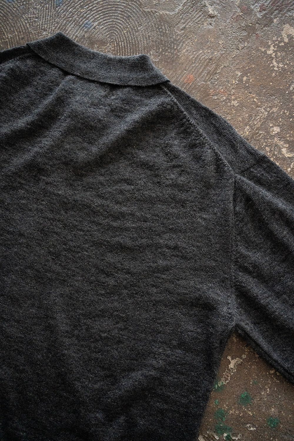 【25AW】エクストラキッドモヘア12Gニットカーディガン(GRAY)