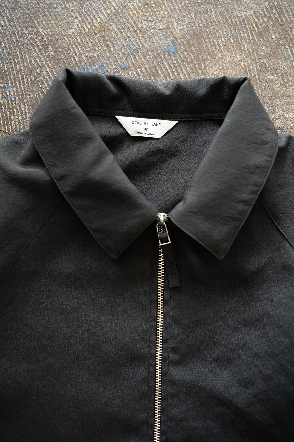 【ラスト1点】【25SS】ポリエステルオックスジップブルゾン(INK BLACK)
